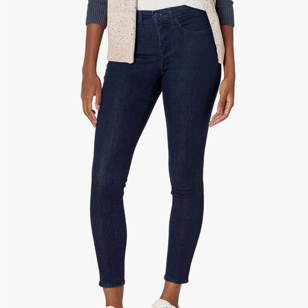 Not Your Daughter’s Jeans AMI Side Slit Stretch Deep Indigo Ankle Skinny Jeans